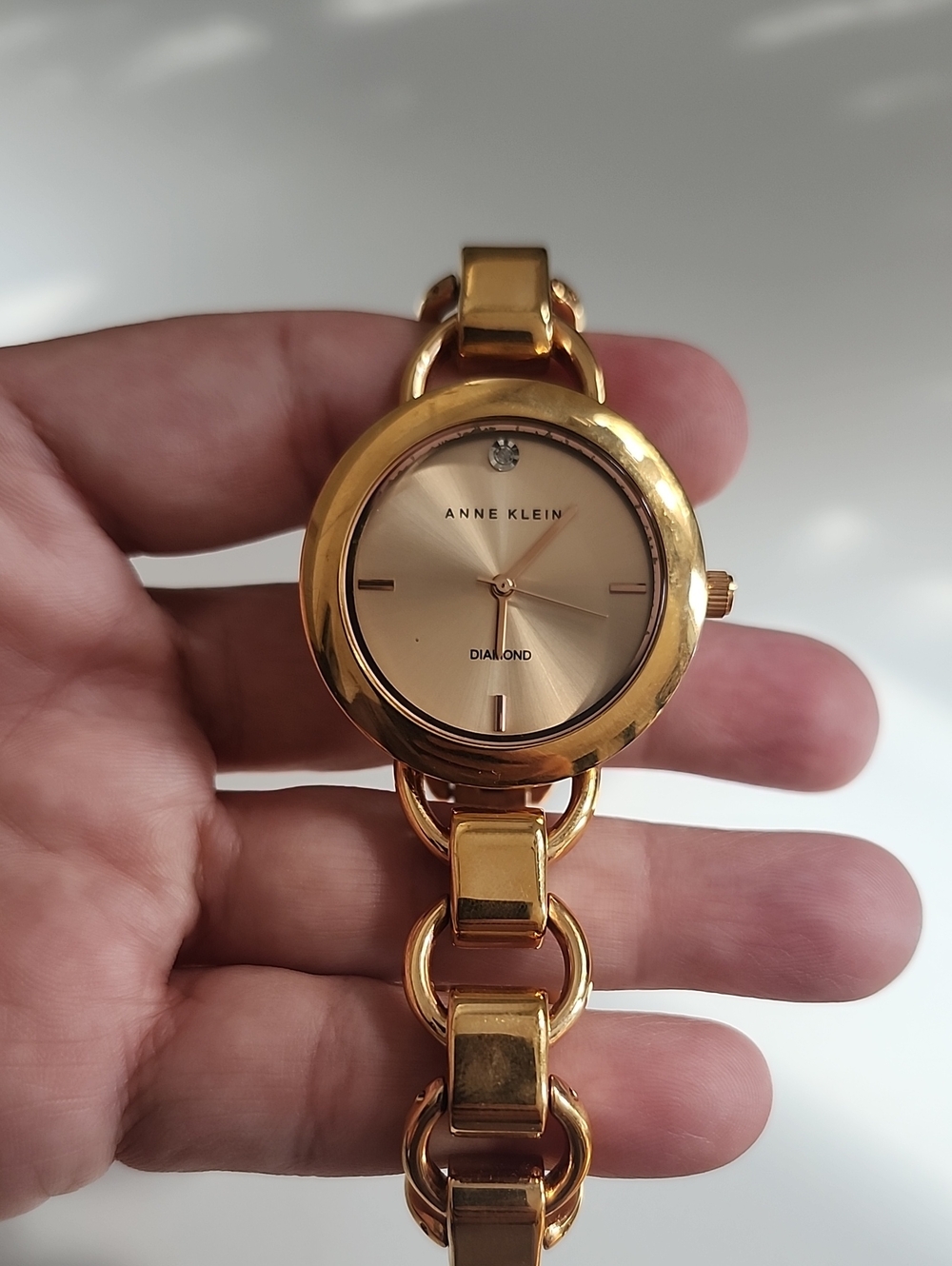 Anne Klein Gold-Tone Round Dial Bracelet Watch